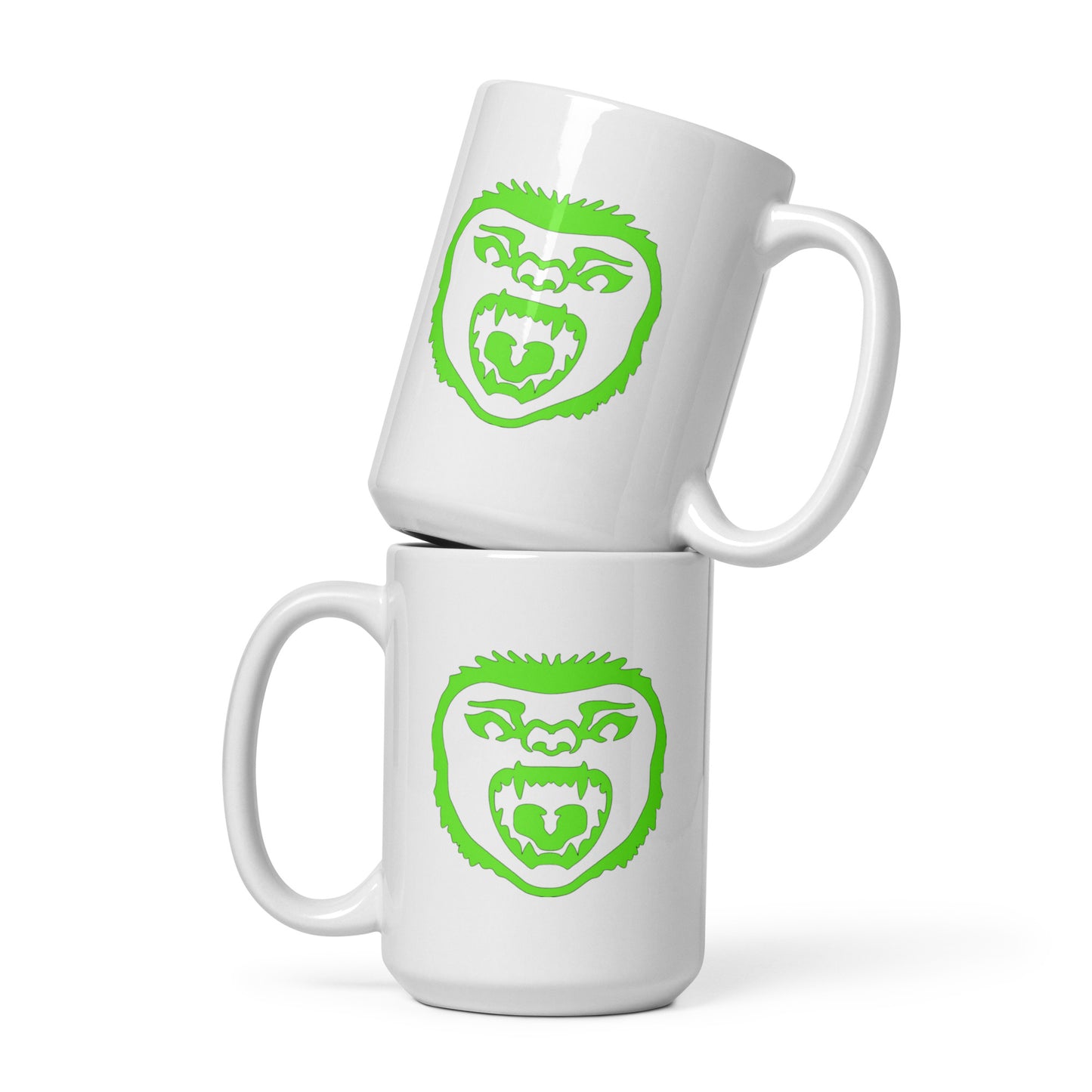White glossy mug